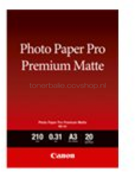 Canon PM-101 Premium fotopapier Mat | A3 | 210 gr/m&sup2; 20 vellen