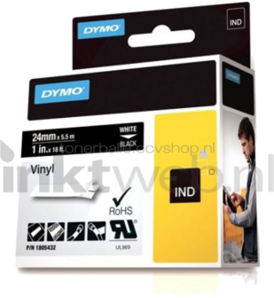 Dymo 1805432 wit op zwart breedte 24 mm