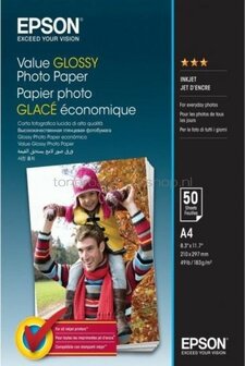 Epson Value Fotopapier Glans | A4 | 183 gr/m&sup2; 50 stuks