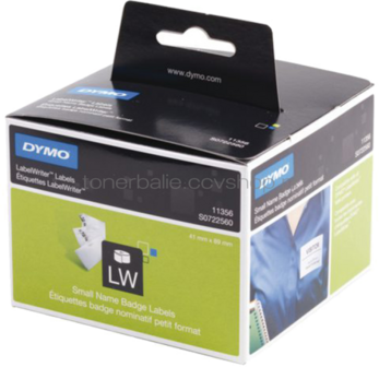 Dymo 11356 Verwijderbare naambadge 41 mm x 89 mm  wit