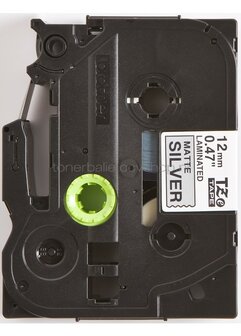 Brother TZE-M931 zwart op mat zilver breedte 12 mm