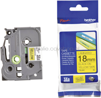 Brother TZE-641 zwart op geel breedte 18 mm