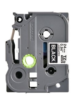 Brother TZE-355 wit op zwart breedte 24 mm