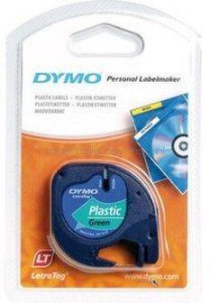 Dymo 91204/S0721640 zwart op groen breedte 12 mm