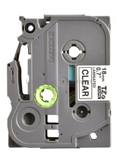 Brother TZE-141 zwart op transparant breedte 18 mm