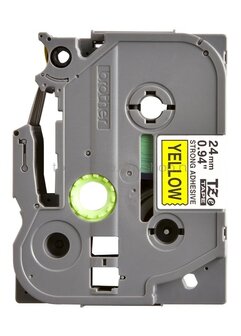 Brother TZE-S651 sterk klevend zwart op geel breedte 24 mm