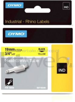 Dymo S0718340 zwart op geel breedte 19 mm