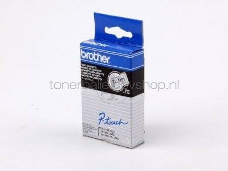 Brother TC-M91 zwart op transparant breedte 9 mm