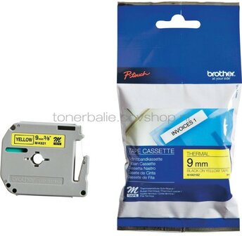 Brother MK-621BZ geel op zwart breedte 9 mm