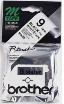 Brother MK-221BZ zwart op wit breedte 9 mm