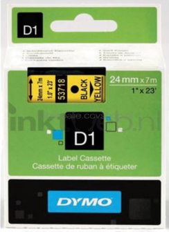 Dymo D1 zwart op geel breedte 24 mm