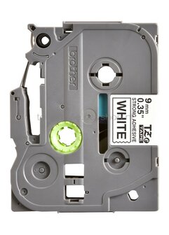 Brother TZE-S221 sterk klevend zwart op wit breedte 9 mm
