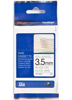 Brother TZE-N201 zwart op wit breedte 35 mm