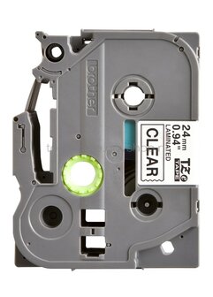 Brother TZE-151 zwart op transparant breedte 24 mm