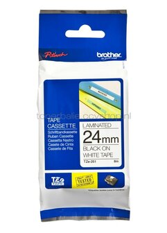 Brother TZE-251 zwart op wit breedte 24 mm
