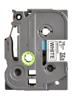 Brother TZE-241 zwart op wit breedte 18 mm