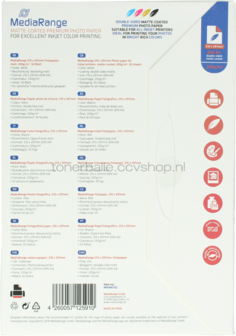 MediaRange Fotopapier Mat | A4 | 200 gr/m&sup2; 50 vellen