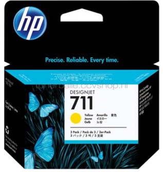 HP 711 3-pack geel