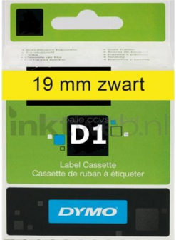 Dymo D1 zwart op geel breedte 19 mm