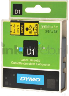 Dymo 40918 zwart op geel breedte 9 mm