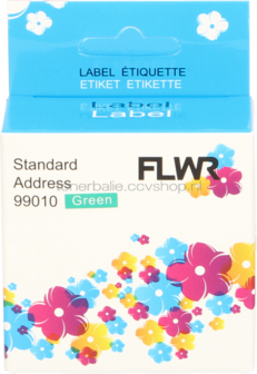 FLWR Dymo 99010 89 mm x 28 mm  groen