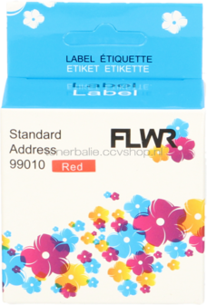 FLWR Dymo 99010 89 mm x 28 mm  rood