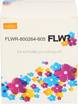 FLWR Zebra verzendetiketten 102 mm x 150 mm  oranje