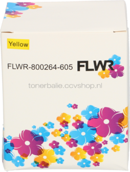 FLWR Zebra verzendetiketten 102 mm x 150 mm  geel