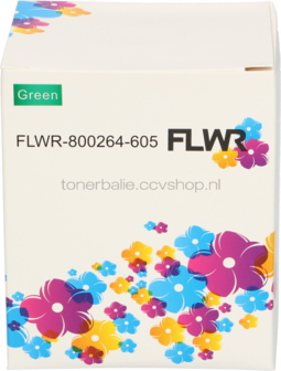 FLWR Zebra verzendetiketten 102 mm x 150 mm  groen