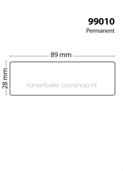 FLWR Dymo 99010 10-pack 28 mm x 89 mm  wit