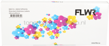 FLWR Dymo 99010 10-pack 28 mm x 89 mm  wit