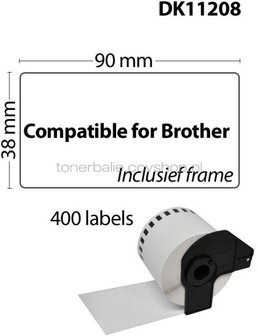 FLWR Brother DK-11208 38 mm x 90 mm  wit
