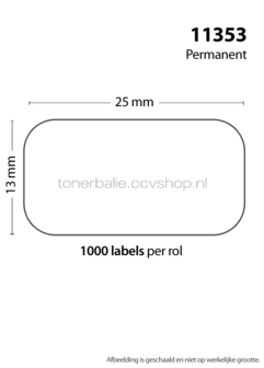 FLWR Dymo 11353 13 mm x 25 mm  wit