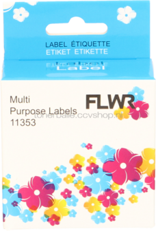 FLWR Dymo 11353 13 mm x 25 mm  wit