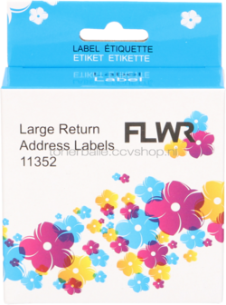 FLWR Dymo 11352 25 mm x 54 mm  wit