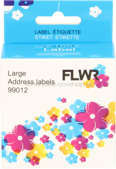 FLWR Dymo 99012 adreslabel 36 mm x 89 mm  wit