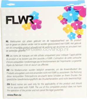 FLWR Dymo 40913 zwart op wit breedte 9 mm