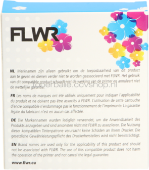 FLWR Dymo 45013 zwart op wit breedte 12 mm