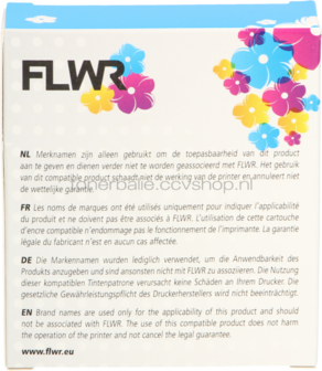 FLWR Dymo 43613 zwart op wit breedte 6 mm