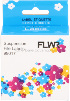 FLWR Dymo 99017 Hangmaplabel 12 mm x 50 mm  wit