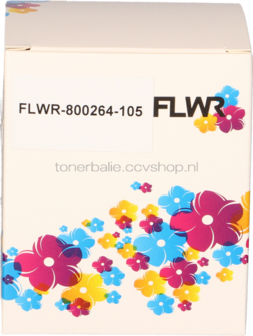 FLWR Zebra verzendetiketten 102 mm x 210 mm  wit