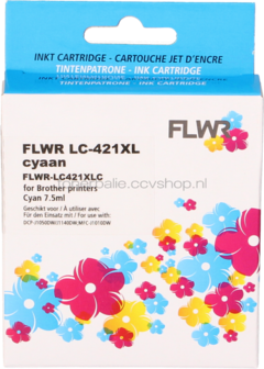 FLWR Brother LC-421XL cyaan