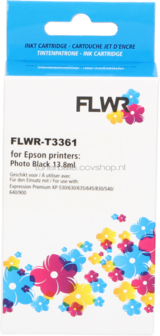 FLWR Epson 33XL (T3361) foto zwart