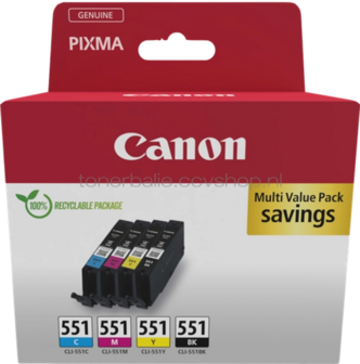 Canon CLI-551 Multipack zwart en kleur