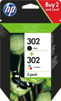HP 302 Multipack zwart en kleur