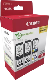 Canon PG-545XLx2/CL-546XL Multipack zwart en kleur