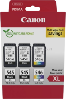 Canon PG-545XLx2/CL-546XL Multipack zwart en kleur