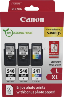 Canon PG-540Lx2/CL-541XL Photo Value Pack zwart en kleur