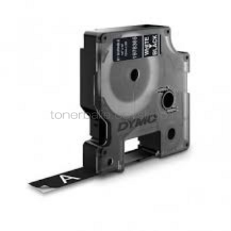 Dymo D1 1978365 vinyl tape wit op zwart breedte 12 mm