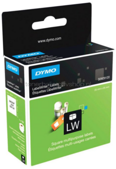 Dymo S0929120 25 mm x 25 mm  wit